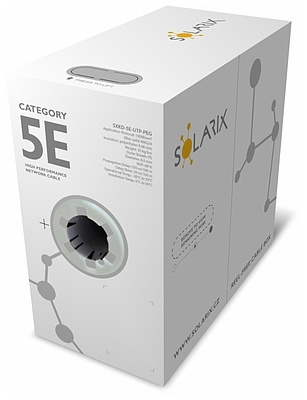 Produkt Kabel instalacyjny Solarix CAT5E UTP PE F<sub>ca</sub> zewnętrzny żelowany box 305 m SXKD-5E-UTP-PEG - Solarix - Kable instalacyjne