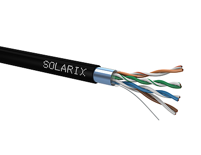 Produkt Kabel instalacyjny Solarix CAT5E FTP PE F<sub>ca</sub> zewnętrzny box 305 m SXKD-5E-FTP-PE - Solarix - Kable instalacyjne