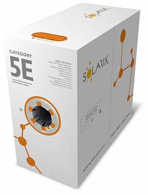 Produkt Kabel instalacyjny Solarix CAT5E FTP PE F<sub>ca</sub> zewnętrzny box 305 m SXKD-5E-FTP-PE - Solarix - Kable instalacyjne