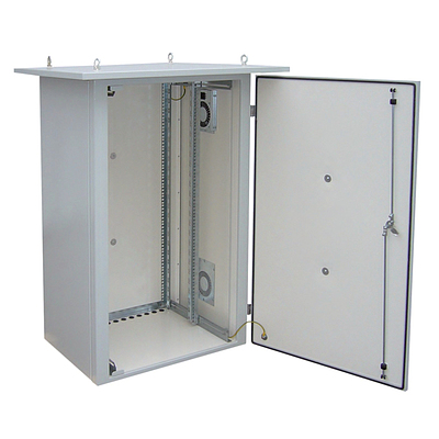 Produkt Szafa termo izolowana LC-07, 24U 700 x 600, RAL 7035 wentylatory w prawej ściance LC-07-24U-76-25001-0P-G - Solarix - Zewnetrzna IP55 z izolacją