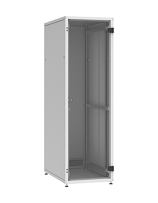 Produkt Szafa LC-50 42U, 600x1000 RAL 7035, szklane drzwi - Solarix - Stojące 19"