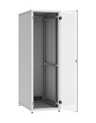 Produkt Szafa LC-50 42U, 600x1000 RAL 7035, szklane drzwi - Solarix - Stojące 19"