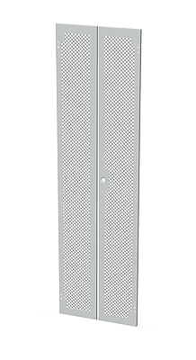 Produkt Drzwi metalowe do LC-50, 42U, szerokość 600 mm, dwuskrzydłowe, perforowane, kolor RAL 7035, zamek 1-punktowy - Solarix - Akcesoria