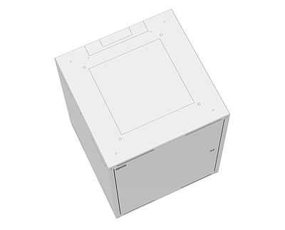 Produkt Szafa naścienna GrandN 9U 600mm, dzwi blaszane, RAL 7035, GrandN-9U-66-21-G - Solarix - Naścienne 19"