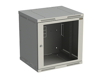 Produkt Szafka naścienna nitowana SENSA 12U 500mm, drzwi przezszklone, RAL 7035 SENSA-12U-65-11-G - Solarix - Naścienne 19"