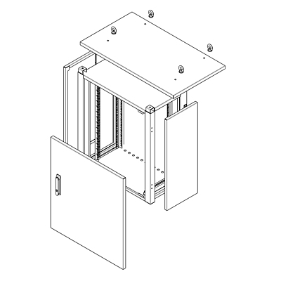 Produkt Szafka termo izolowana LC-07, 15U 700 x 400, RAL 7035 bez wentylatorów  LC-07-15U-74-25001-00-G - Solarix - Zewnetrzna IP55 z izolacją