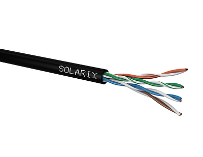 Produkt Kabel instalacyjny Solarix CAT5E UTP PE F<sub>ca</sub> zewnętrzny box 305m SXKD-5E-UTP-PE - Solarix - Kable instalacyjne