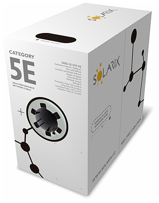 Produkt Kabel instalacyjny Solarix CAT5E UTP PE F<sub>ca</sub> zewnętrzny box 305m SXKD-5E-UTP-PE - Solarix - Kable instalacyjne
