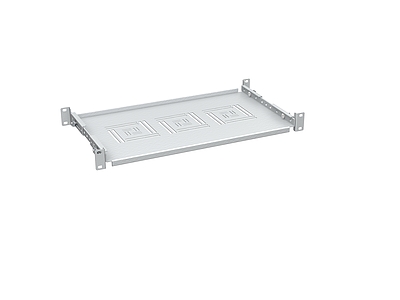 Produkt Półka 19" 1U 250mm RAL 7035 mocowana do przednich i tylnich szyn UP-12-B - Solarix - Akcesoria 19"
