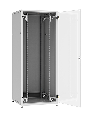 Produkt Szafa LC-50 42U, 800x800 RAL 7035, szklane drzwi - Solarix - Stojące 19"