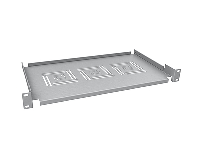 Produkt Półka 19" 1U 150mm RAL 7035 mocowana do przednich szyn UP-02-G - Solarix - Akcesoria 19"