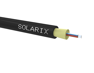 Produkt DROP1000 kabel Solarix 8wł 9/125, 3,0 mm LSOH E<sub>ca</sub> czarny SXKO-DROP-8-OS-LSOH - Solarix - Światłowody