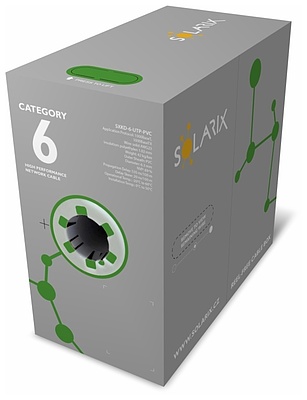 Produkt Kabel instalacyjny Solarix CAT6 UTP PVC E<sub>ca</sub> 305m/box SXKD-6-UTP-PVC - Solarix - Kable instalacyjne