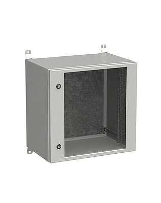 Produkt Naścienna szafa zewnętrzna LC-20 12U 600x400 drzwi szklane 2x1 - punktowy zamek LC-20-12U-64-11-G - Solarix - Zewnetrzne z wyższym IP