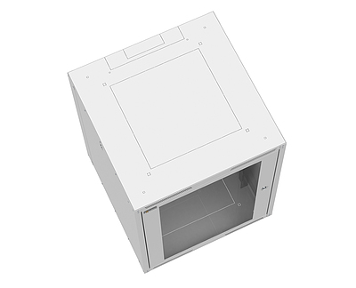 Produkt Szafa naścienna  GrandN DUO 12U 600mm, drzwi szklane, RAL 7035, GrandND-12U-66-11-G - Solarix - Naścienne 19"