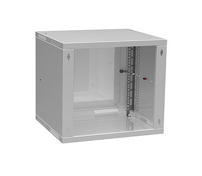 Produkt Szafa naścienna SENSA LITE 9U 450mm, składana, blacha drzwiowa, RAL 7035 SENSA-L-9U-545-21-G - Solarix - Naścienne 19"