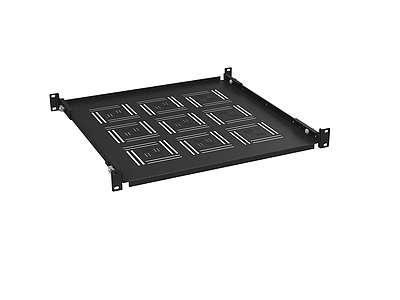 Produkt Półka 19" 1U 450mm BK mocowana do przednich i tylnich szyn UP-14-B - Solarix - Akcesoria 19"