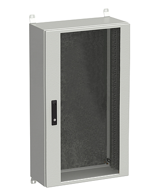 Produkt Naścienna szafa zewnętrzna LC-20 24U 600x300 drzwi szklane 3 - punktowy zamek LC-20-24U-63-12-G - Solarix - Zewnetrzne z wyższym IP