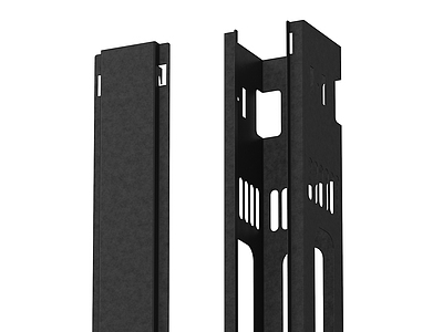 Produkt Pionowy organizer kabla 42U z pokrywą, BK, VVZ-K-45-B  - Solarix - Akcesoria