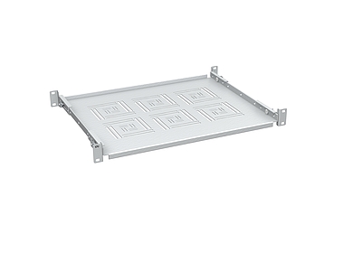 Produkt Półka 19" 1U 350mm RAL 7035 mocowana do przednich i tylnich szyn UP-13-G - Solarix - Akcesoria 19"