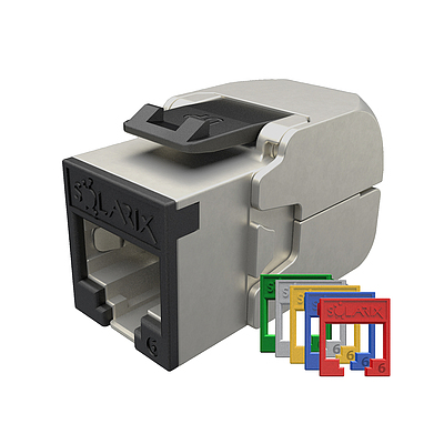 Produkt Samozaciskowy keystone Solarix CAT6 STP SXKJ-6-STP-RAL-SA, moduły RAL FIT, GROUND LOCK - Solarix - Keystony