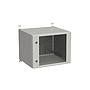 Produkt Naścienna szafa zewnętrzna LC-20 9U 600x500 drzwi szklane 2x1 - punktowy zamek LC-20-9U-65-11-G - Solarix - Zewnetrzne z wyższym IP