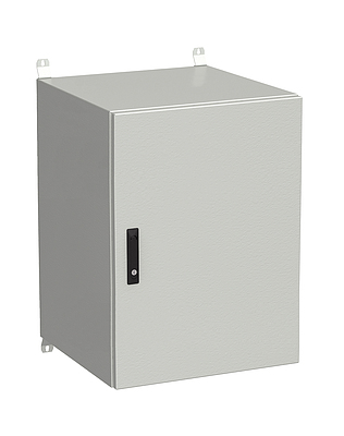 Produkt Naścienna szafa zewnętrzna LC-20 18U 600x600 drzwi blaszane 3 - punktowy zamek LC-20-18U-66-22-G - Solarix - Zewnetrzne z wyższym IP