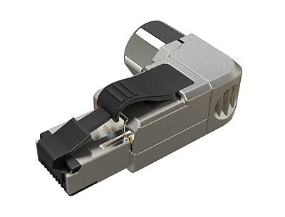 Produkt Konektor MPTL 90° RJ45 CAT6A STP samozaciskowy SXRJ45-6A-STP-BK-SA-U - Solarix - Konektory
