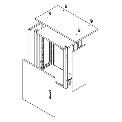 Produkt Szafa termo izolowana LC-07, 24U 700 x 600, RAL 7035 wentylatory w lewej ściance  LC-07-24U-76-25001-0L-G - Solarix - Zewnetrzna IP55 z izolacją