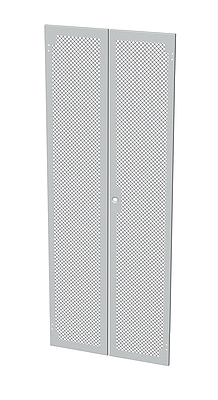 Produkt Drzwi metalowe do LC-50, 42U, szerokość 800 mm, dwuskrzydłowe, perforowane, kolor RAL 7035, zamek 1-punktowy - Solarix - Akcesoria