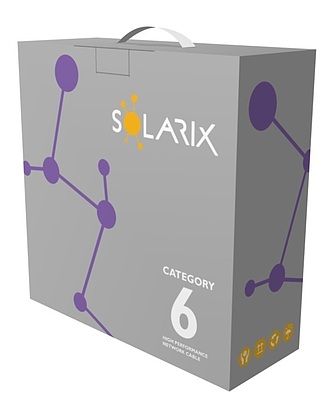 Produkt  Kabel instalacyjny Solarix CAT6 UTP LSOH D<sub>ca</sub>-s2,d2,a1  450 MHz 100m/box SXKD-6-UTP-LSOH - Solarix - Kable instalacyjne