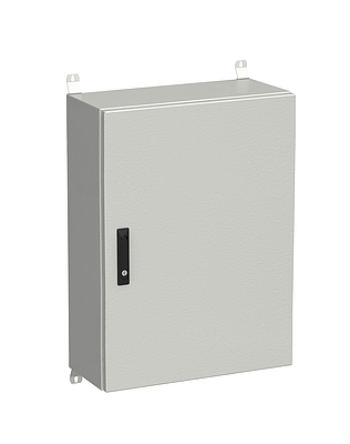 Produkt Naścienna szafa zewnętrzna LC-20 18U 600x300 drzwi blaszane 3 - punktowy zamek LC-20-18U-63-22-G - Solarix - Zewnetrzne z wyższym IP