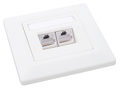 Produkt Gniazdko Solarix CAT6 STP 2 x RJ45 pod tynk białe SX9-2-6-STP-WH - Solarix - Gniazdka