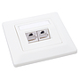 Produkt Gniazdko Solarix CAT6 STP 2 x RJ45 pod tynk białe SX9-2-6-STP-WH - Solarix - Gniazdka