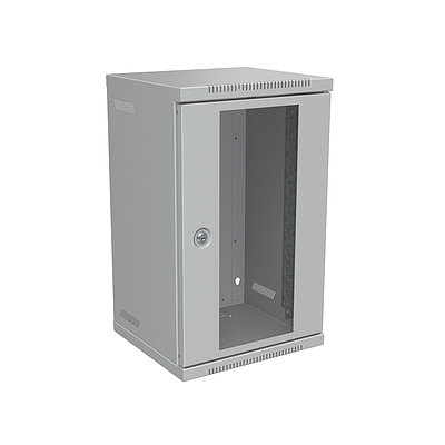 Produkt Naścienna 10" szafa 9U RAL 7035 szklane drzwi LC-10-9-11-G - Solarix - Naścienne 10"