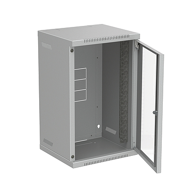 Produkt Naścienna 10" szafa 9U RAL 7035 szklane drzwi LC-10-9-11-G - Solarix - Naścienne 10"
