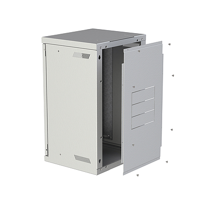 Produkt Naścienna 10" szafa 9U RAL 7035 szklane drzwi LC-10-9-11-G - Solarix - Naścienne 10"