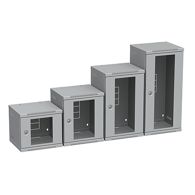 Produkt Naścienna 10" szafa 9U RAL 7035 szklane drzwi LC-10-9-11-G - Solarix - Naścienne 10"