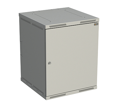 Produkt Szafka naścienna nitowana SENSA 15U 600mm, drzwi blaszane, RAL 7035, SENSA-15U-66-21-G - Solarix - Naścienne 19"