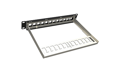 Produkt 10" modularny nieobłożony patch panel Solarix 12 portowy 1U SX12M-0-STP-BK-UNI-N-10 - Solarix - Patch panele