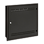 Produkt Szafka SOHO LC-18 pod tynk z szyną 2U, 4U i 11U, 550x550 czarna RAL9005 z ramką naścienną - Solarix - Naścienne 19"