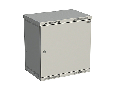 Produkt Szafka naścienna nitowana SENSA 12U 400mm, drzwi blaszane, RAL 7035 - Solarix - Naścienne 19"