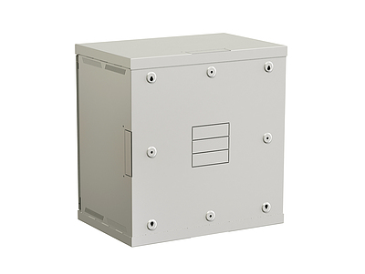 Produkt Szafka naścienna nitowana SENSA 12U 400mm, drzwi blaszane, RAL 7035 - Solarix - Naścienne 19"
