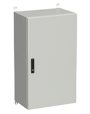 Produkt Naścienna szafa zewnętrzna LC-20 24U 600x400 drzwi blaszane 3 - punktowy zamek LC-20-24U-64-22-G - Solarix - Zewnetrzne z wyższym IP