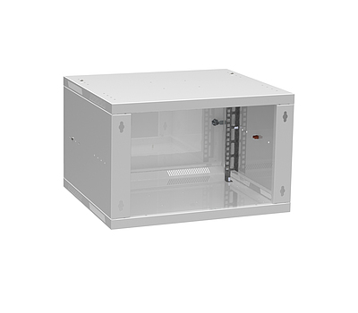 Produkt Szafa naścienna składana SENSA LITE 6U 450mm, drzwi blaszane, RAL 7035, SENSA-L-6U-545-21-G - Solarix - Naścienne 19"