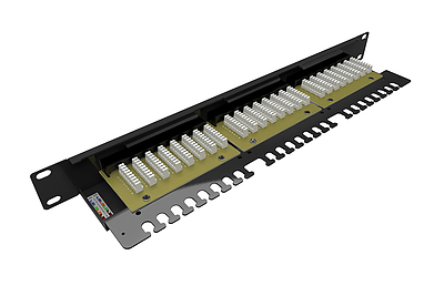 Produkt 19" patch panel Solarix 24 x RJ45 CAT6 UTP z listwą 1U SX24L-6-UTP-BK-N - Solarix - Patch panele