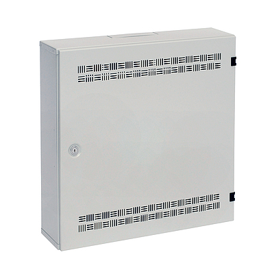 Produkt Szafka SOHO LC-18 na tynk z szyną 2U, 4U i 11U, 550x550 szara RAL7035 - Solarix - Naścienne 19"