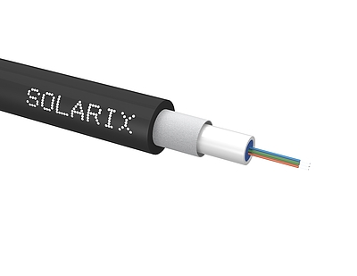 Produkt Uniwersalny kabel CLT Solarix 4wł 50/125 LSOH E<sub>ca</sub> OM4 czarny SXKO-CLT-4-OM4-LSOH - Solarix - Światłowody