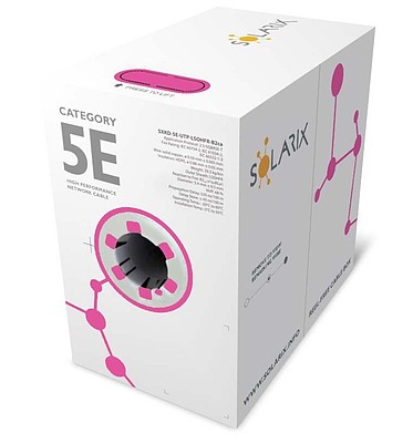 Produkt Instalacyjny  kabel Solarix CAT5E UTP LSOHFR B2<sub>ca</sub>-s1,d0,a1 305m/box SXKD-5E-UTP-LSOHFR-B2ca - Solarix - Kable instalacyjne