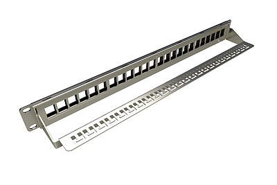Produkt 19" modularny nieobłożony patch panel Solarix 24 porty 1U SX24M-0-STP-BK-UNI-N - Solarix - Patch panele